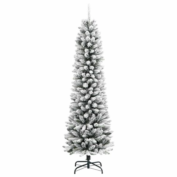 vidaXL Umelý vianočný stromček Biela 150 cm PVC, kov a plast – Obrázok 5