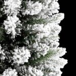 vidaXL Umelý vianočný stromček Biela 210 cm PVC, kov a plast – Obrázok 9