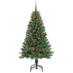 vidaXL Umelý vianočný stromček Zelená 150 cm PVC a Oceľ a Plast – Obrázok 3