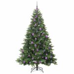 vidaXL Umelý vianočný stromček s 300 LED-i Zelená 180 cm PE a PVC – Obrázok 4