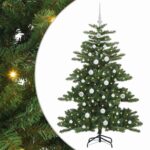 vidaXL Umelý Sklápací Vianočný Stromček with LEDs 150cm PVC – Obrázok 2