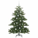 vidaXL Umelý Sklápací Vianočný Stromček with LEDs 150cm PVC – Obrázok 3