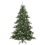 vidaXL Umelý Sklápací Vianočný Stromček with LEDs 210cm PVC – Obrázok 3