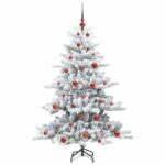 vidaXL Umelý Sklápací Vianočný Stromček with LEDs 150cm PVC – Obrázok 4