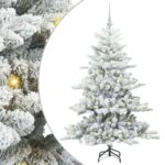 vidaXL Umelý Sklápací Vianočný Stromček with LEDs 150cm PVC – Obrázok 2