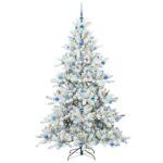 vidaXL Umelý Sklápací Vianočný Stromček with LEDs 210cm PVC – Obrázok 3