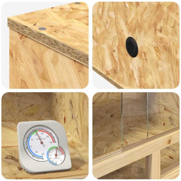 vidaXL Terárium Hnedá 80 x 50 x 100 cm OSB – Obrázok 12