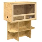 vidaXL Terárium Hnedá 80 x 50 x 100 cm OSB – Obrázok 2