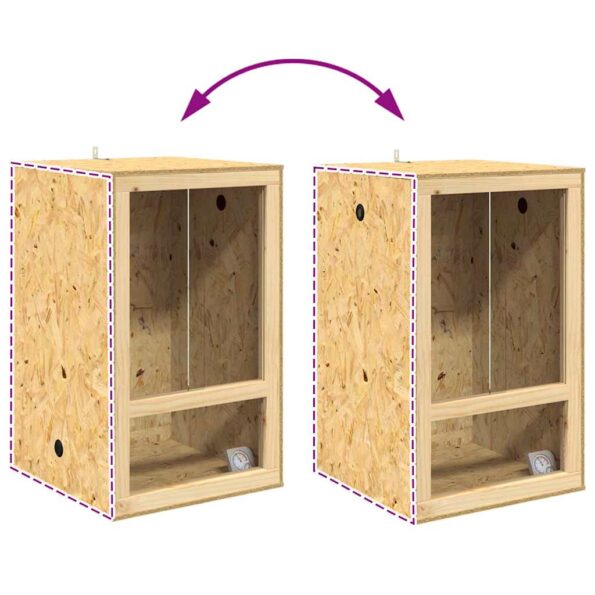 vidaXL Terárium Hnedá 50 x 50 x 130 cm OSB – Obrázok 13