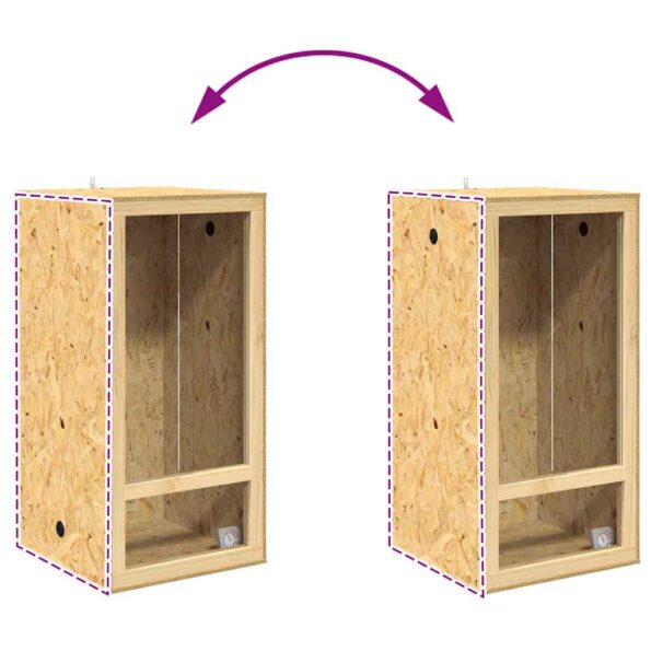 vidaXL Terárium Hnedá 50 x 50 x 130 cm OSB – Obrázok 13