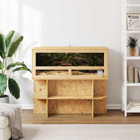 vidaXL Terárium Hnedá 100 x 40 x 90 cm OSB – Obrázok 4