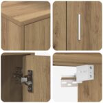 vidaXL 4-dielna súprava TV skríň 4 pcs dub artisan Kompozitné drevo – Obrázok 10