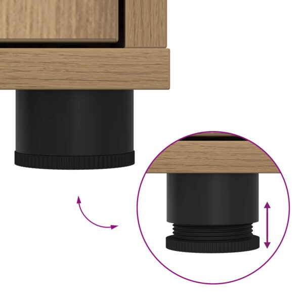 vidaXL 4-dielna súprava TV skríň 4 pcs dub artisan Kompozitné drevo – Obrázok 13