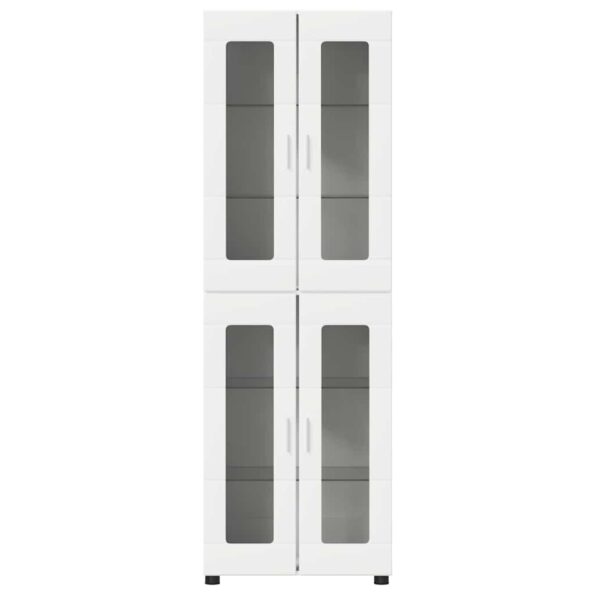 vidaXL Highboard FLORIN Biela 60 x 35 x 182 cm Kompozitné drevo – Obrázok 6