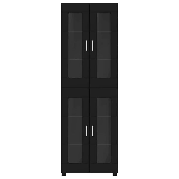 vidaXL Highboard FLORIN Čierna 60 x 35 x 182 cm Kompozitné drevo – Obrázok 6