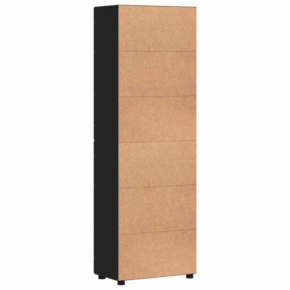 vidaXL Highboard FLORIN Čierna 60 x 35 x 182 cm Kompozitné drevo – Obrázok 8