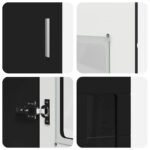 vidaXL Highboard FLORIN Čierna 60 x 35 x 182 cm Kompozitné drevo – Obrázok 9