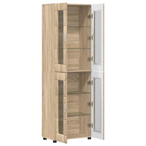 vidaXL Highboard FLORIN Sonoma dub 60 x 35 x 182 cm Kompozitné drevo – Obrázok 5
