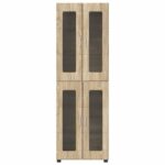 vidaXL Highboard FLORIN Sonoma dub 60 x 35 x 182 cm Kompozitné drevo – Obrázok 6