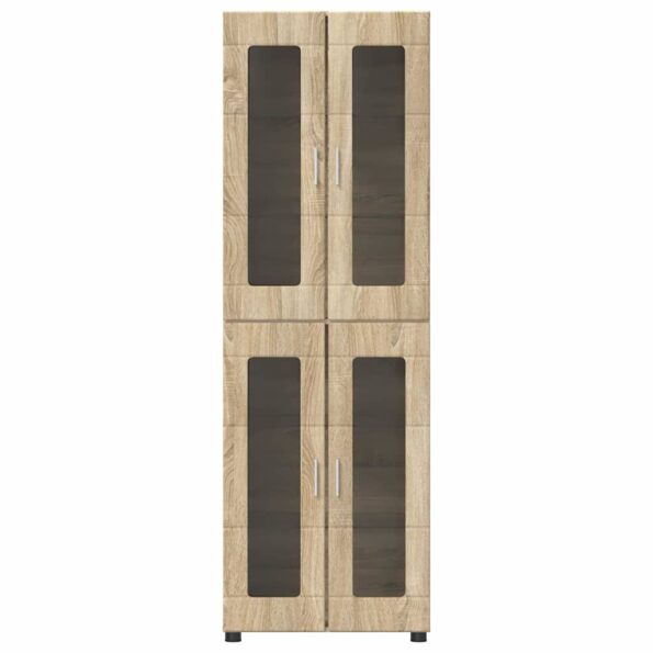 vidaXL Highboard FLORIN Sonoma dub 60 x 35 x 182 cm Kompozitné drevo – Obrázok 6