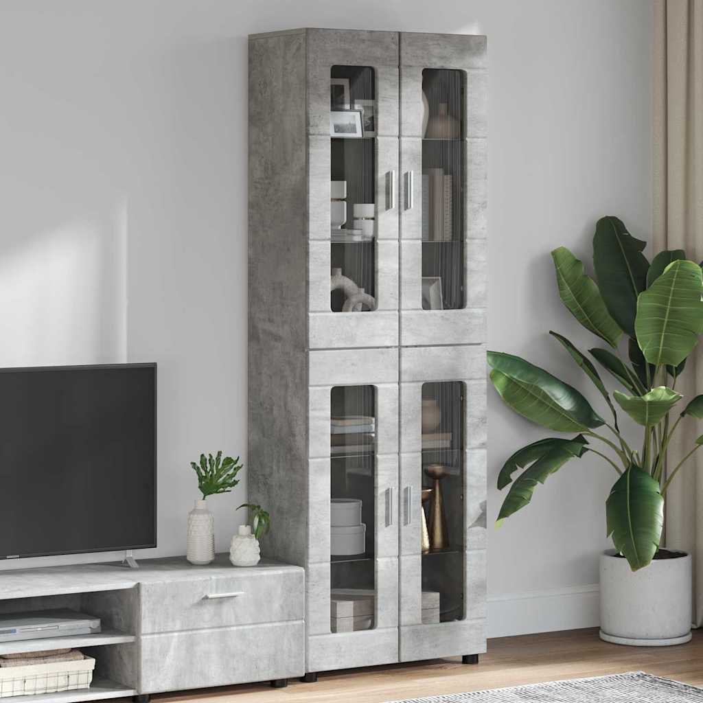3397907_1.jpg vidaXL Highboard s poličkou FLORIN Betónová šedá 60 x 35 x 182 cm – Obrázok 1