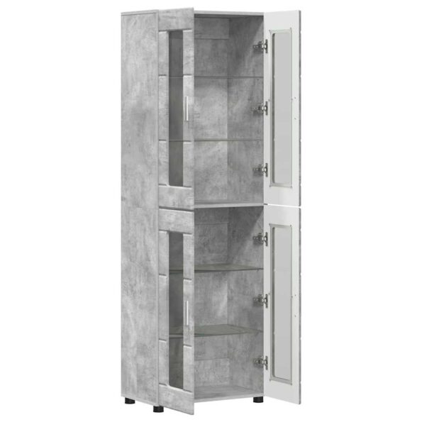 vidaXL Highboard s poličkou FLORIN Betónová šedá 60 x 35 x 182 cm – Obrázok 5
