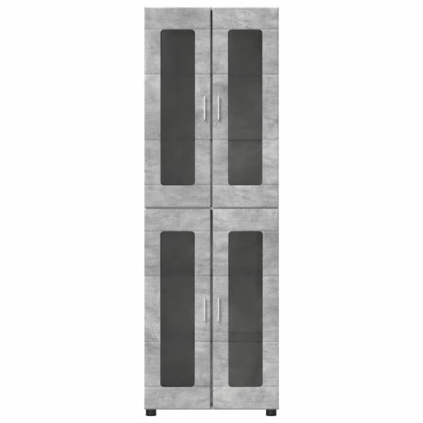 vidaXL Highboard s poličkou FLORIN Betónová šedá 60 x 35 x 182 cm – Obrázok 6