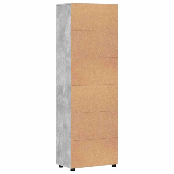 vidaXL Highboard s poličkou FLORIN Betónová šedá 60 x 35 x 182 cm – Obrázok 8