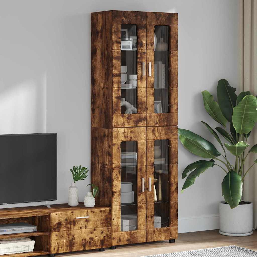 3397909_1.jpg vidaXL Highboard FLORIN Dymová dub 60 x 35 x 182 cm Kompozitné drevo – Obrázok 1