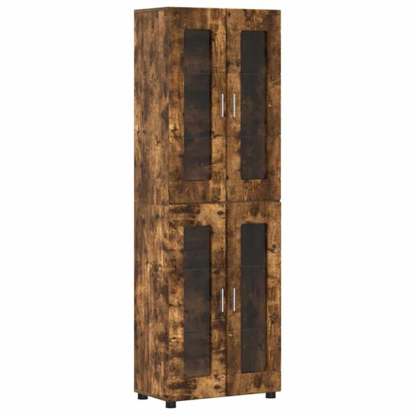 vidaXL Highboard FLORIN Dymová dub 60 x 35 x 182 cm Kompozitné drevo – Obrázok 2