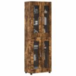 vidaXL Highboard FLORIN Dymová dub 60 x 35 x 182 cm Kompozitné drevo – Obrázok 3