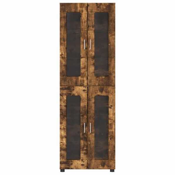vidaXL Highboard FLORIN Dymová dub 60 x 35 x 182 cm Kompozitné drevo – Obrázok 6