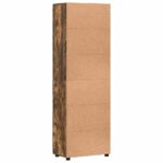 vidaXL Highboard FLORIN Dymová dub 60 x 35 x 182 cm Kompozitné drevo – Obrázok 8