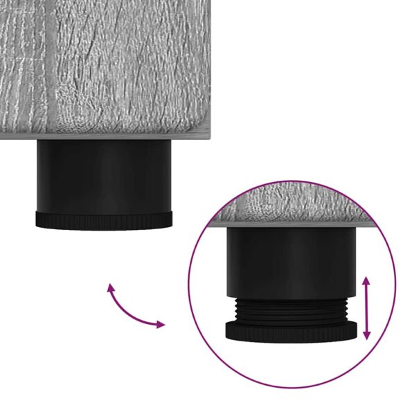 vidaXL Highboard Sivý Sonoma 60 x 35 x 182 cm Kompozitné drevo – Obrázok 10