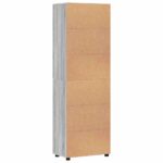 vidaXL Highboard Sivý Sonoma 60 x 35 x 182 cm Kompozitné drevo – Obrázok 8