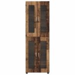 vidaXL Highboard FLORIN Staré drevo 60 x 35 x 182 cm Kompozitné drevo – Obrázok 6