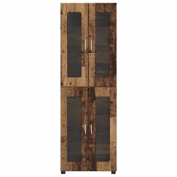 vidaXL Highboard FLORIN Staré drevo 60 x 35 x 182 cm Kompozitné drevo – Obrázok 6