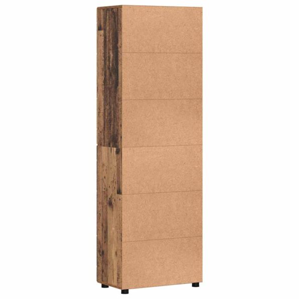 vidaXL Highboard FLORIN Staré drevo 60 x 35 x 182 cm Kompozitné drevo – Obrázok 8