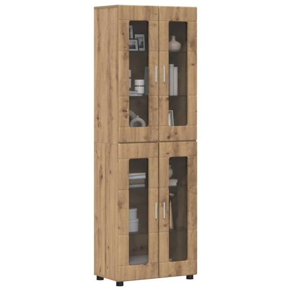vidaXL Highboard s poličkou FLORIN Remeselný dub 60 x 35 x 182 cm – Obrázok 3