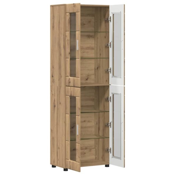 vidaXL Highboard s poličkou FLORIN Remeselný dub 60 x 35 x 182 cm – Obrázok 5