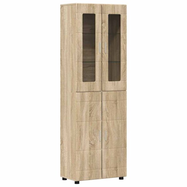 vidaXL Highboard FLORIN Sonoma dub 60 x 35 x 182 cm Kompozitné drevo – Obrázok 2
