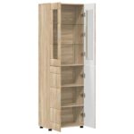 vidaXL Highboard FLORIN Sonoma dub 60 x 35 x 182 cm Kompozitné drevo – Obrázok 5