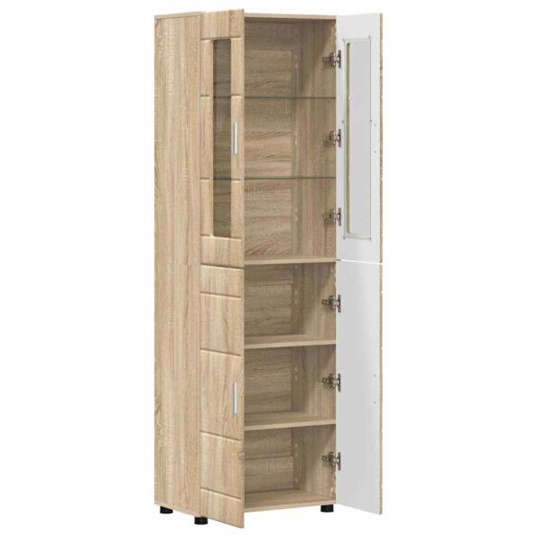 vidaXL Highboard FLORIN Sonoma dub 60 x 35 x 182 cm Kompozitné drevo – Obrázok 5