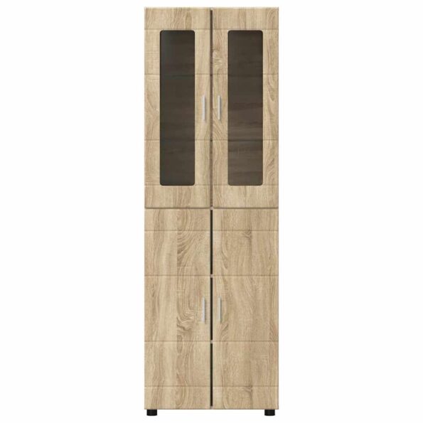 vidaXL Highboard FLORIN Sonoma dub 60 x 35 x 182 cm Kompozitné drevo – Obrázok 6