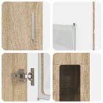 vidaXL Highboard FLORIN Sonoma dub 60 x 35 x 182 cm Kompozitné drevo – Obrázok 9