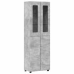 vidaXL Highboard s poličkou FLORIN Betónová šedá 60 x 35 x 182 cm – Obrázok 2