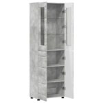 vidaXL Highboard s poličkou FLORIN Betónová šedá 60 x 35 x 182 cm – Obrázok 5