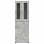 vidaXL Highboard s poličkou FLORIN Betónová šedá 60 x 35 x 182 cm – Obrázok 6