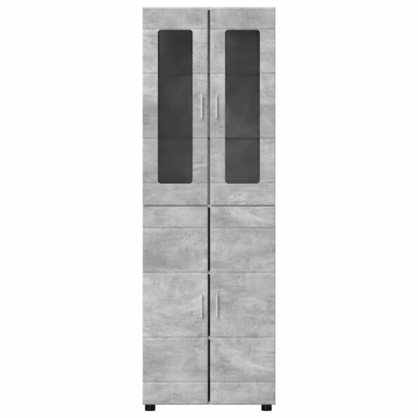 vidaXL Highboard s poličkou FLORIN Betónová šedá 60 x 35 x 182 cm – Obrázok 6