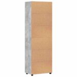 vidaXL Highboard s poličkou FLORIN Betónová šedá 60 x 35 x 182 cm – Obrázok 8